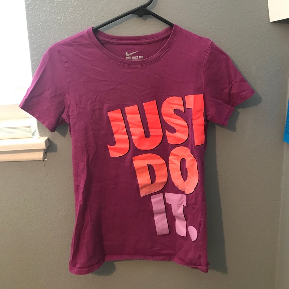 “The Nike Tee” in purple